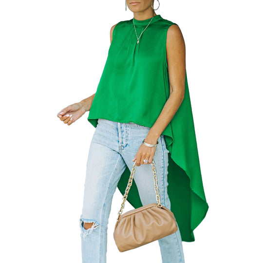 Damen Bluse mit asymmetrischem Schnitt und fließendem Material EB