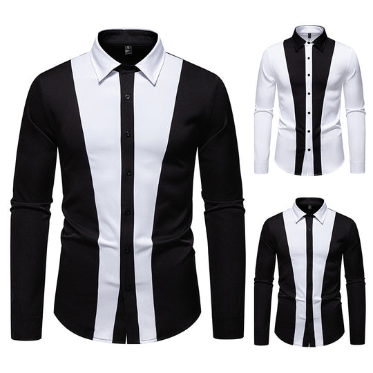 Herren Elegantes Hemd mit farbigen Kontrasteinsätzen EB