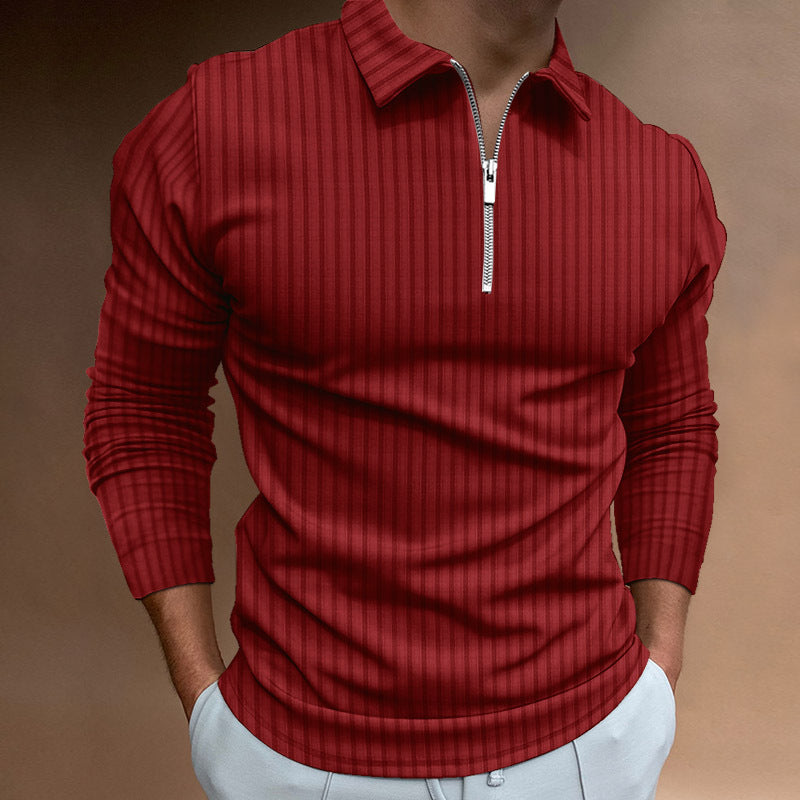 Herren modischer Poloshirt mit Reißverschluss EB