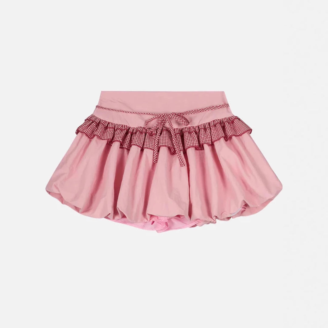 Damen Rüschenrock mit hoher Taille und verspielten Details EB