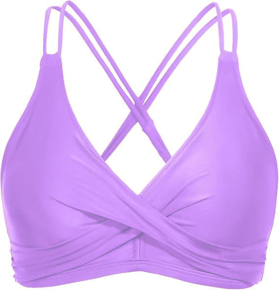 Damen Sportliches Bikinioberteil mit raffiniertem Wickeldesign EB