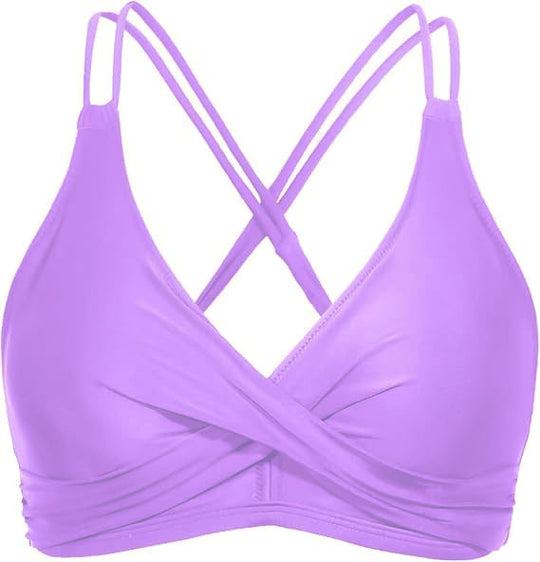 Damen Sportliches Bikinioberteil mit raffiniertem Wickeldesign EB
