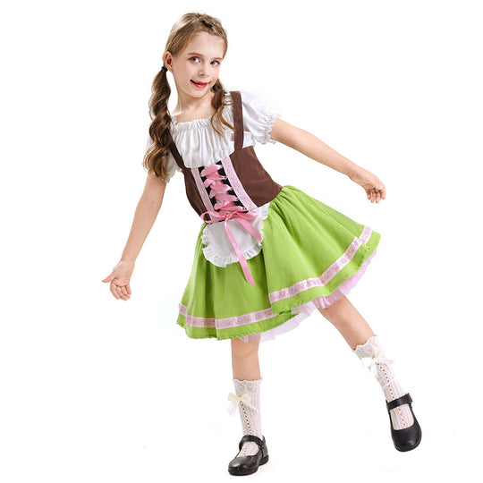 Herren nan traditionelles Kinderlederhosen-Set mit verstellbaren Hosenträgern und Trachtenhut EB