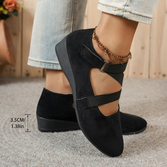 Damen elegante Wedges mit verstellbarem Riemendesign EB