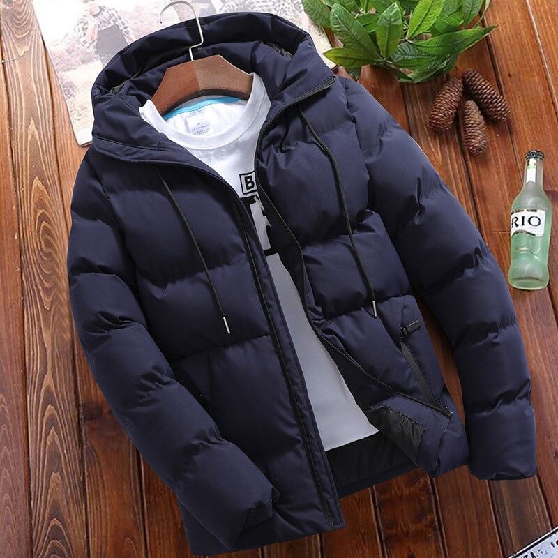 Herren nan gesteppte Thermo-Steppjacke mit Kapuze und winddichter, wasserabweisender Polyesterhülle EB