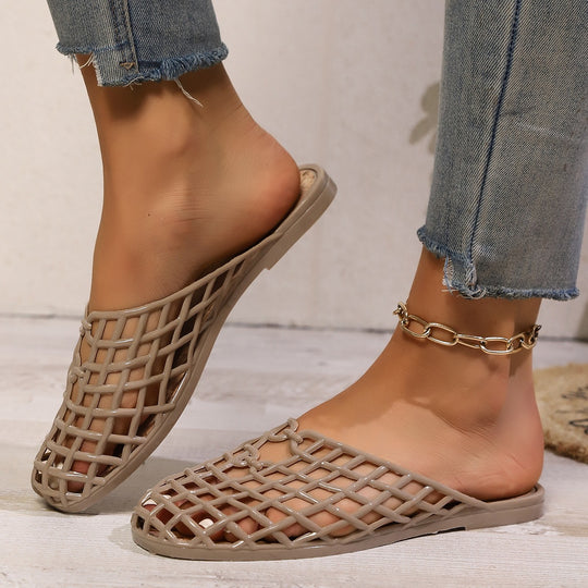 Damen Bequeme und stylische Gitter-Pantoletten EB