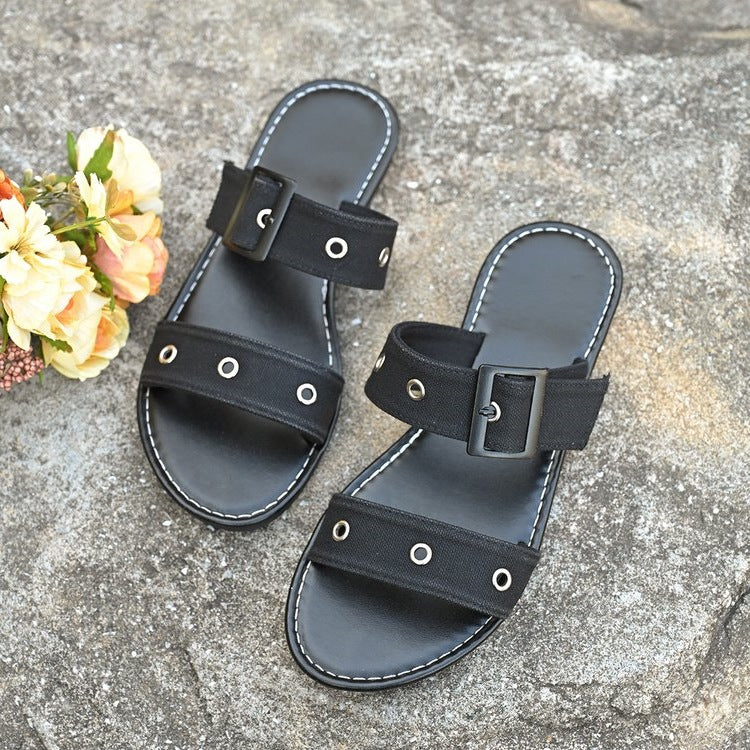 Damen Komfortable Riemchensandalen mit eleganten Schmuckdetails EB