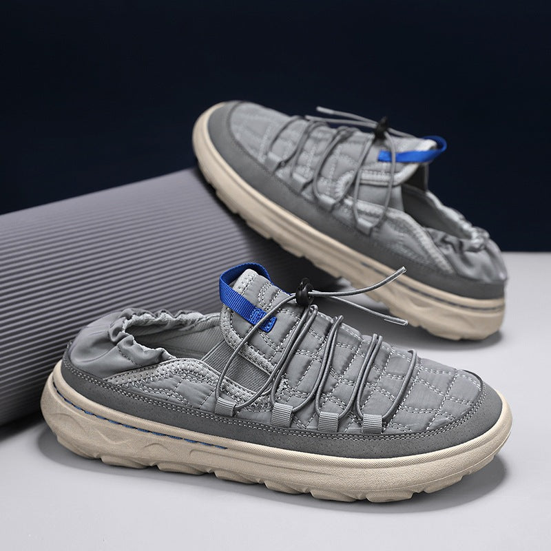 Damen Multifunktionale Slip-On Sneakers mit elastischem Schnürsystem und gepolstertem Fußbett EB