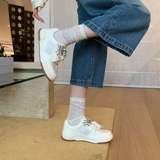 Damen Sportliche Sneakers mit atmungsaktiver Mesh-Oberfläche und rutschfester Sohle EB