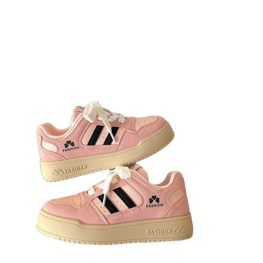 Damen Freizeit Sneakers mit gepolsterter Laufsohle und modischer Oberflächenstruktur EB