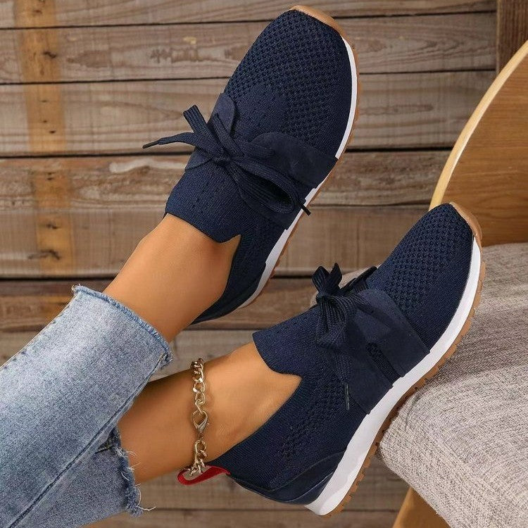 Damen nan leichte Strick-Sneaker mit ergonomischem Memory-Fußbett und rutschfester Profilsohle EB