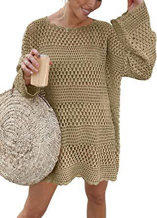 Damen luftiges Häkelkleid EB
