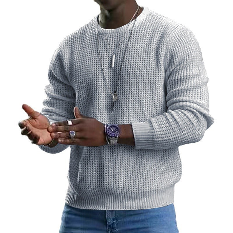 Herren modischer Strickpullover mit strukturierter Oberfläche und bequemem Schnitt EB