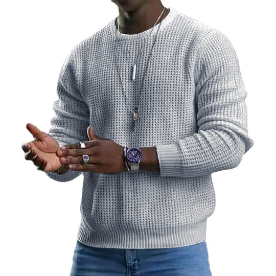 Herren modischer Strickpullover mit strukturierter Oberfläche und bequemem Schnitt EB