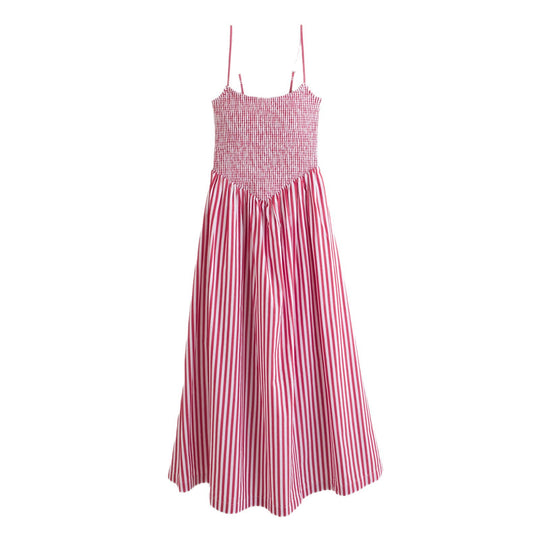 Damen Maxikleid mit floralem Design und elastischem Bund EB
