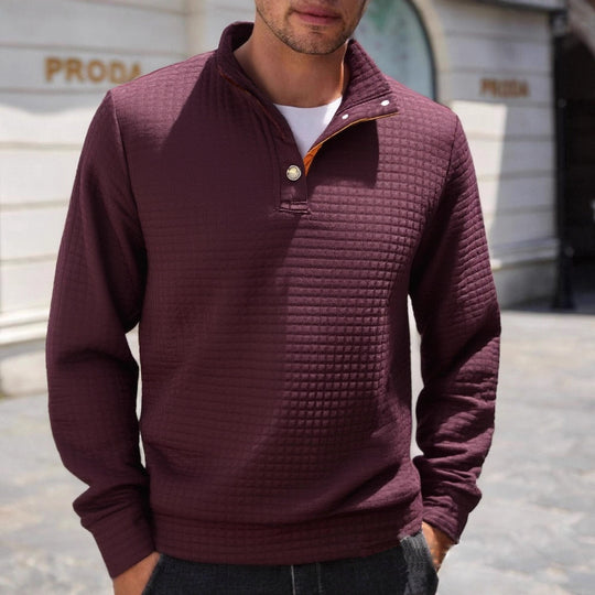 Herren stylischer Pullover mit modischem Stehkragen EB