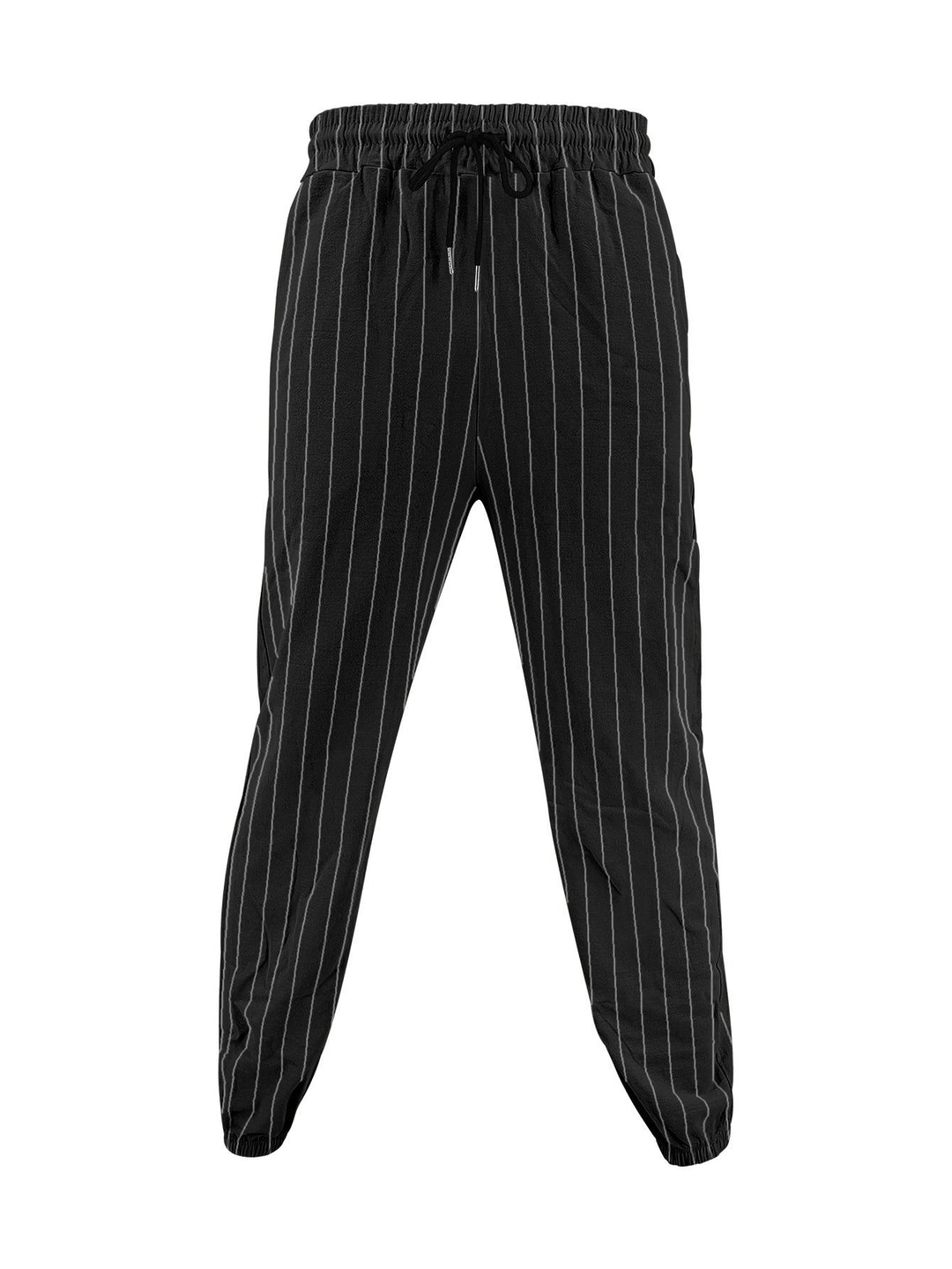 Damen lässige Streifenhose mit elastischem Bund und seitlichen Eingrifftaschen EB