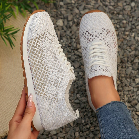 Damen atmungsaktive und flexible Netz-Sneaker EB