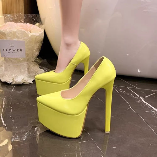 Damen Plateau-Pumps mit hohem Stilettoabsatz EB