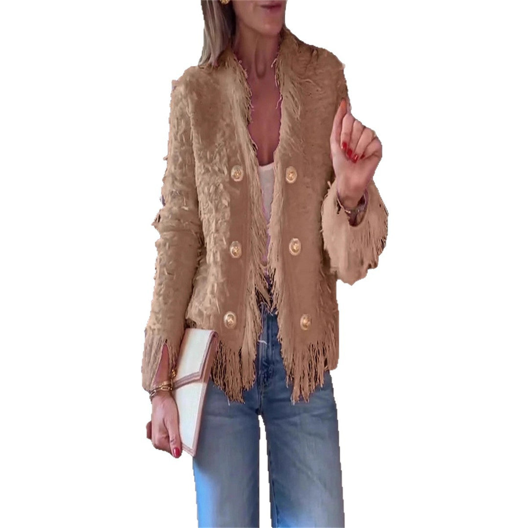 Damen modische Fransenjacke EB