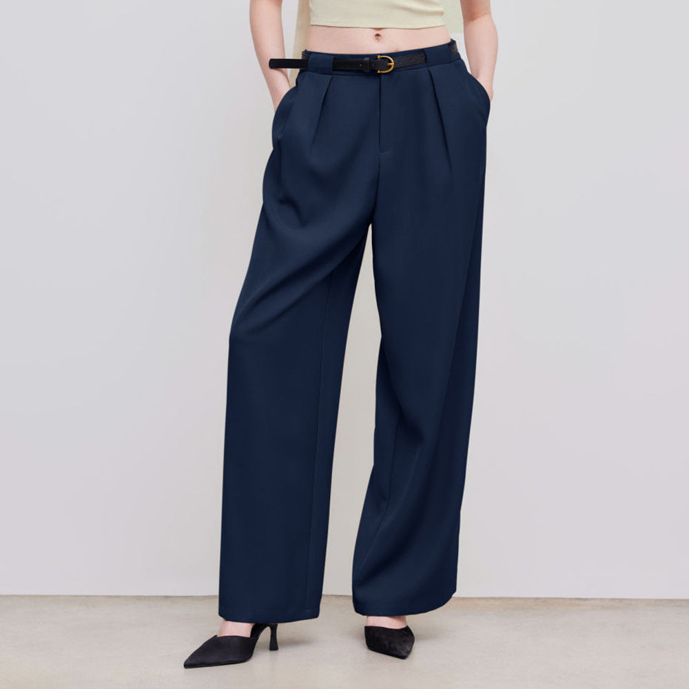 Damen Hochtaillierte Palazzo-Hose mit Gürtel EB