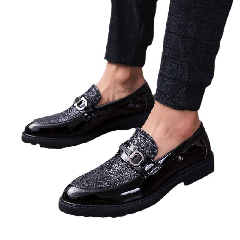 Damen Elegante Mokassins mit glitzerndem Obermaterial und modischem Design EB