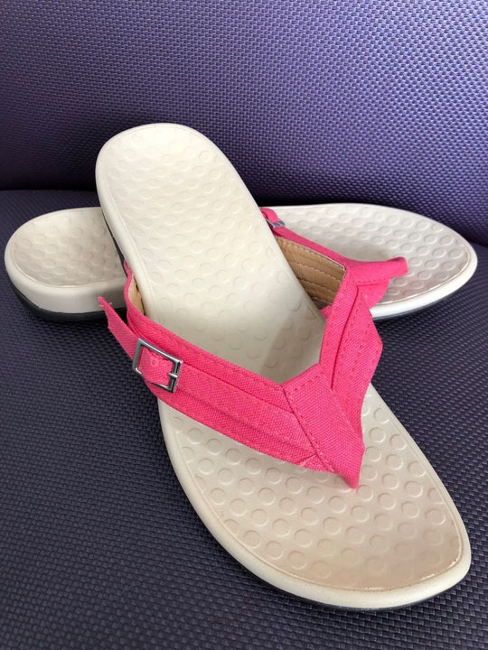 Damen Elegante und komfortable Zehentrenner-Sandalen mit verstellbarem Riemen EB