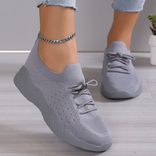 Damen atmungsaktive Slip-On Sportschuhe mit flexiblem Obermaterial EB