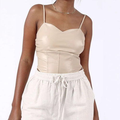 Damen Cropped Top mit elegantem V-Ausschnitt und figurbetonter Passform EB