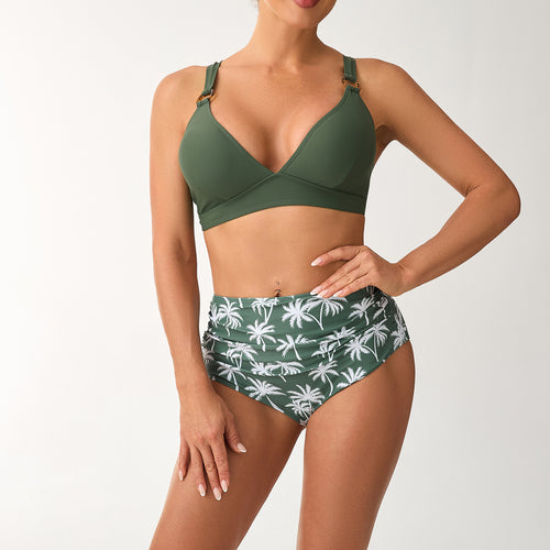 Damen Bikini-Set mit modischem Hochbund und elegantem Trägersystem EB