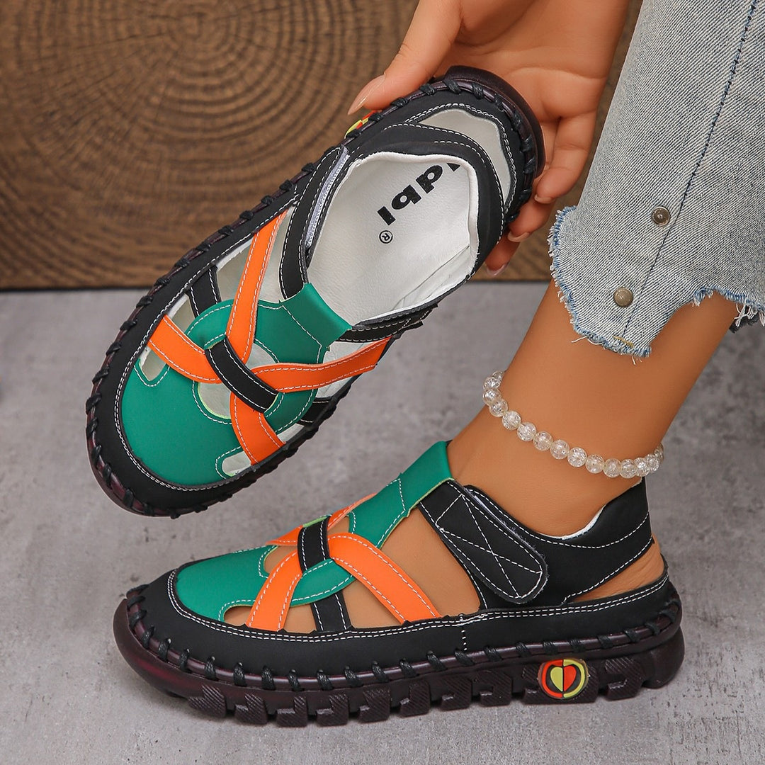 Damen Komfortable Sandalen mit schnittfestem Riemendesign EB