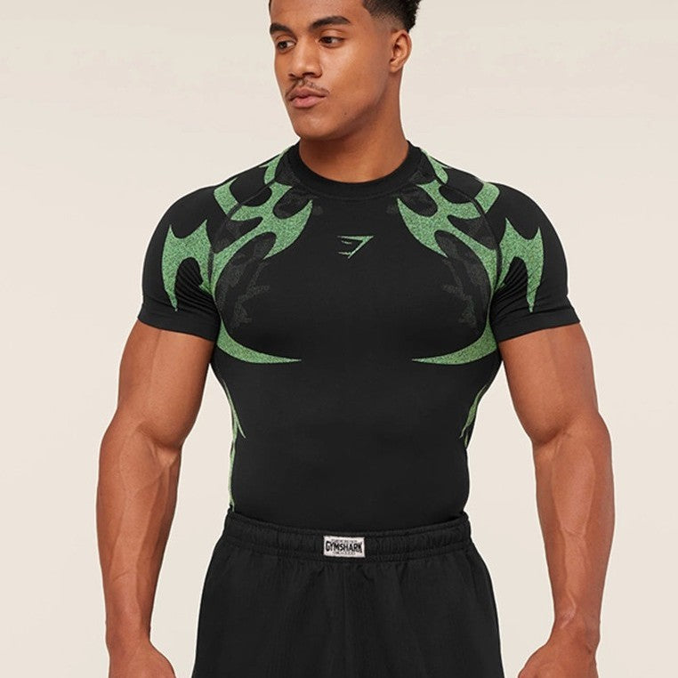 Herren nan nahtloses formgebendes Funktionsshirt mit Kompressionseffekt und ergonomischen Muskelzonen EB