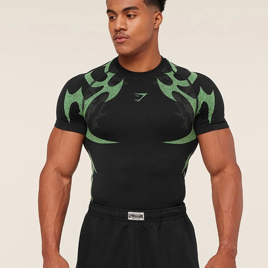 Herren nan nahtloses formgebendes Funktionsshirt mit Kompressionseffekt und ergonomischen Muskelzonen EB