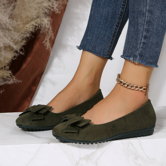 Damen Ballerinas mit modischem Schleifendetail EB