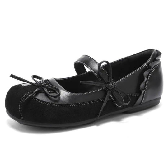 Damen Ballerinas mit zierlichem Riemchen und elegantem Schleifendetail EB