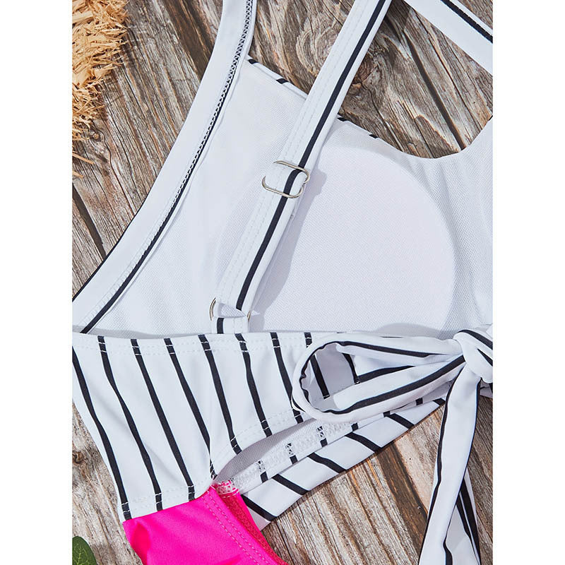 Damen Einteiliger Badeanzug mit elegantem Wickelschnitt EB
