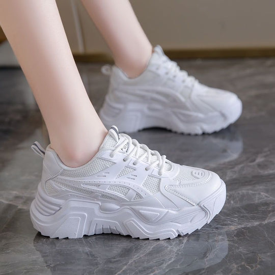Damen modische Chunky-Sneaker mit atmungsaktivem Mesh und rutschfester Sohle EB