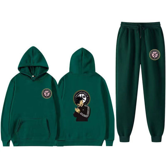 Damen Set aus Kapuzenpullover und Jogginghose mit einzigartigem Druck EB