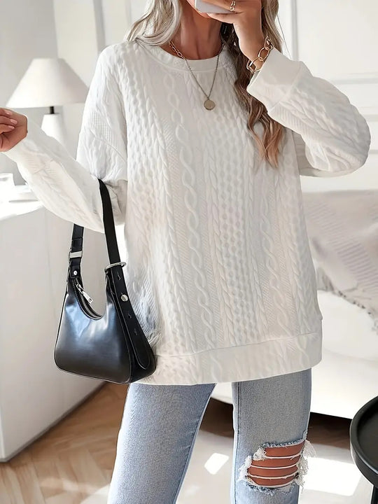 Damen Statement-Strickpullover mit strukturiertem Design EB