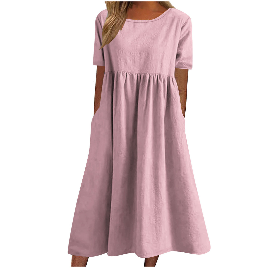 Damen lässiges Maxikleid mit Taschen EB