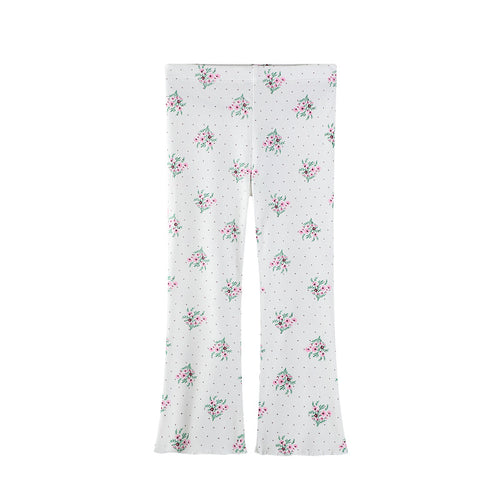 Mädchen Flared Leggings mit floralem Muster EB
