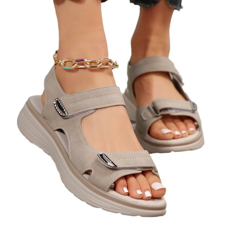 Damen Komfortable Sandalen mit verstellbaren Riemen und ergonomischer Fußbettung EB