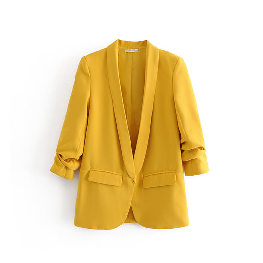 Damen Moderner Blazer mit eleganter Schnittführung und praktischen Taschen EB