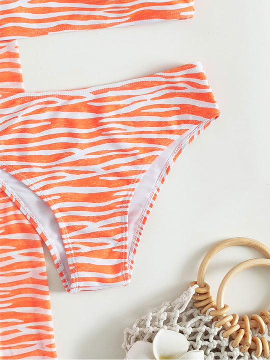 Damen Bikini-Set mit modischem Wickelrock EB