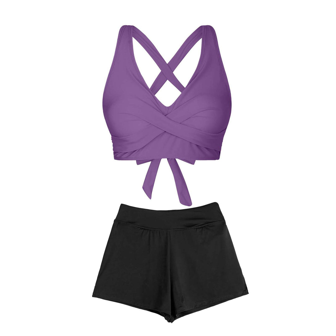 Damen Zweiteiliger Badeanzug mit floralem Design EB