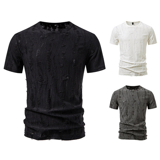 Herren T-Shirt mit strukturiertem Vintage-Design EB