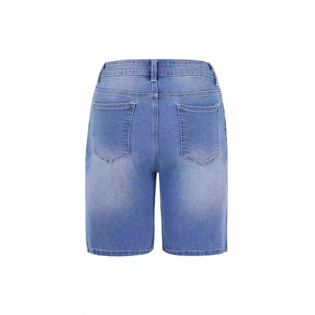 Damen Denim-Shorts mit lässigem Schnitt und lässigen Details EB