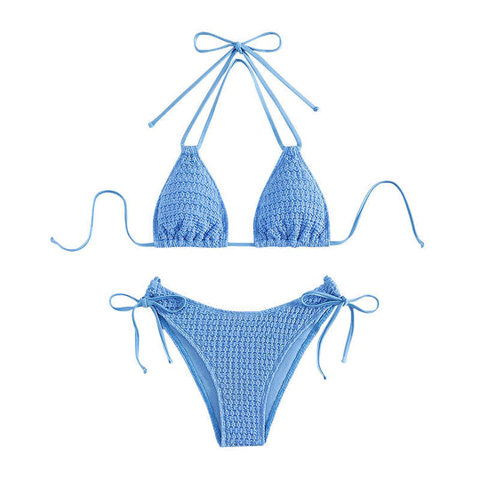 Damen Cropped Bikini mit raffinierten Bindebändern EB
