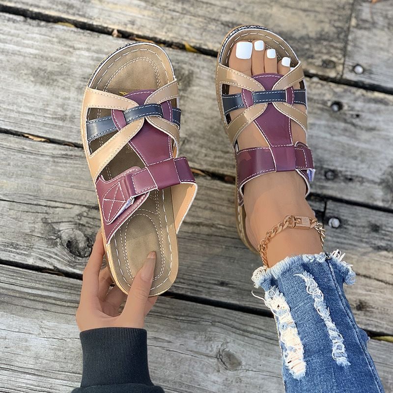 Damen eleganten Freizeitsandalen mit verstellbarem Riemen und ergonomischer Fußbettung EB