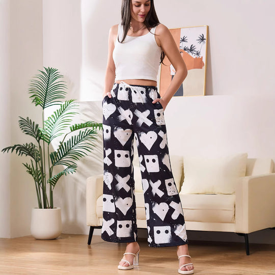 Damen Freizeit-Hose mit kreativen Mustern EB